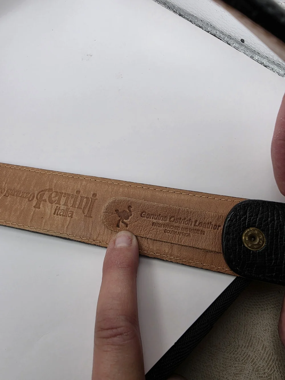 Men's Black Leather Belt - Classic Black Leather